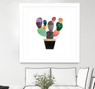 Pretty Cactus by Elisabeth Fredriksson on GIANT ART - blue mixed media