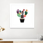 Pretty Cactus by Elisabeth Fredriksson on GIANT ART - blue mixed media