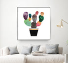 Pretty Cactus by Elisabeth Fredriksson on GIANT ART - blue mixed media