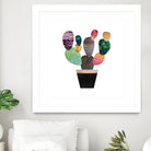 Pretty Cactus by Elisabeth Fredriksson on GIANT ART - blue mixed media