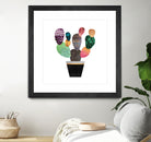 Pretty Cactus by Elisabeth Fredriksson on GIANT ART - blue mixed media