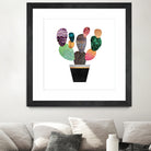 Pretty Cactus by Elisabeth Fredriksson on GIANT ART - blue mixed media