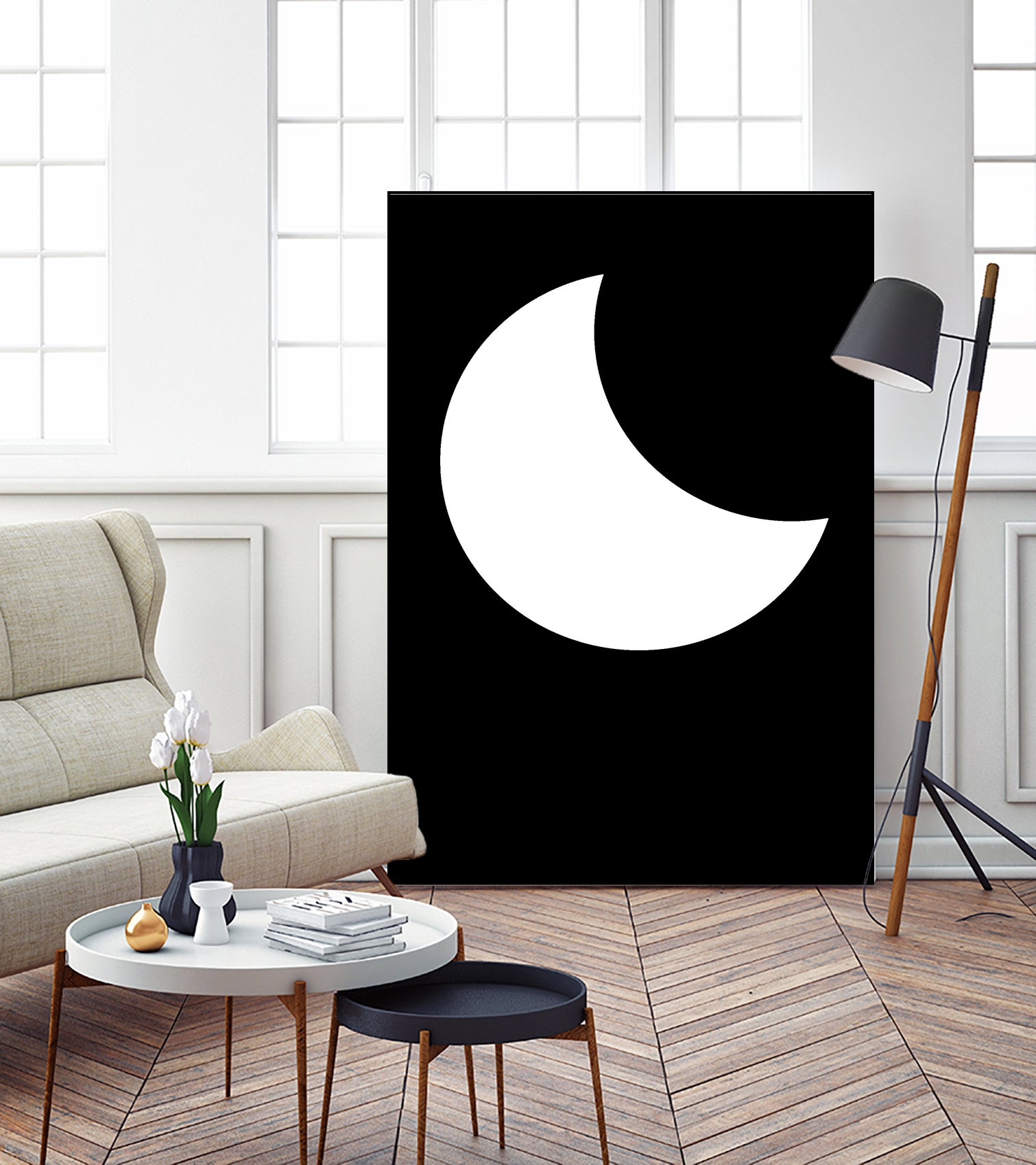 Moon by Nilesh Kulkarni on GIANT ART - white vector illustration