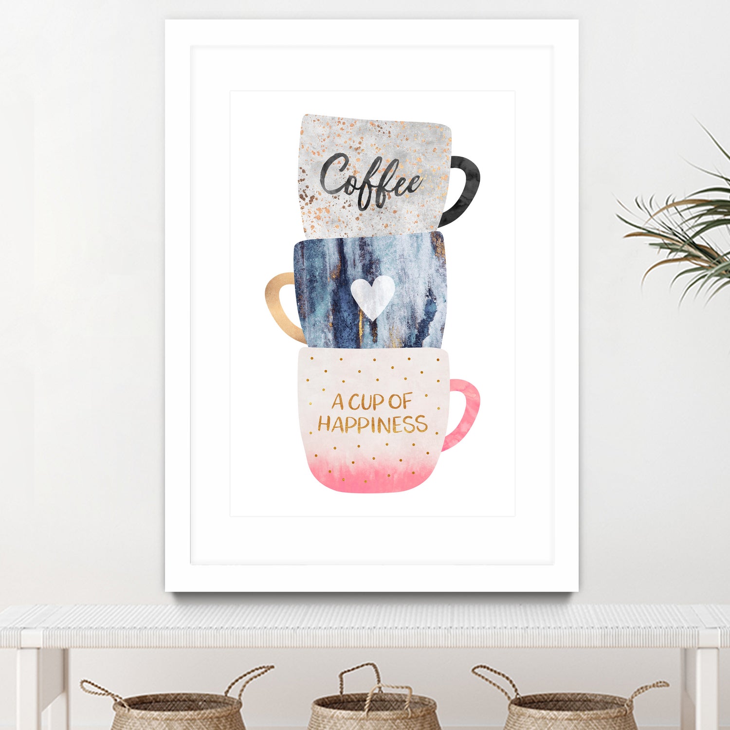 A cup of happiness by Elisabeth Fredriksson on GIANT ART - gray digital painting