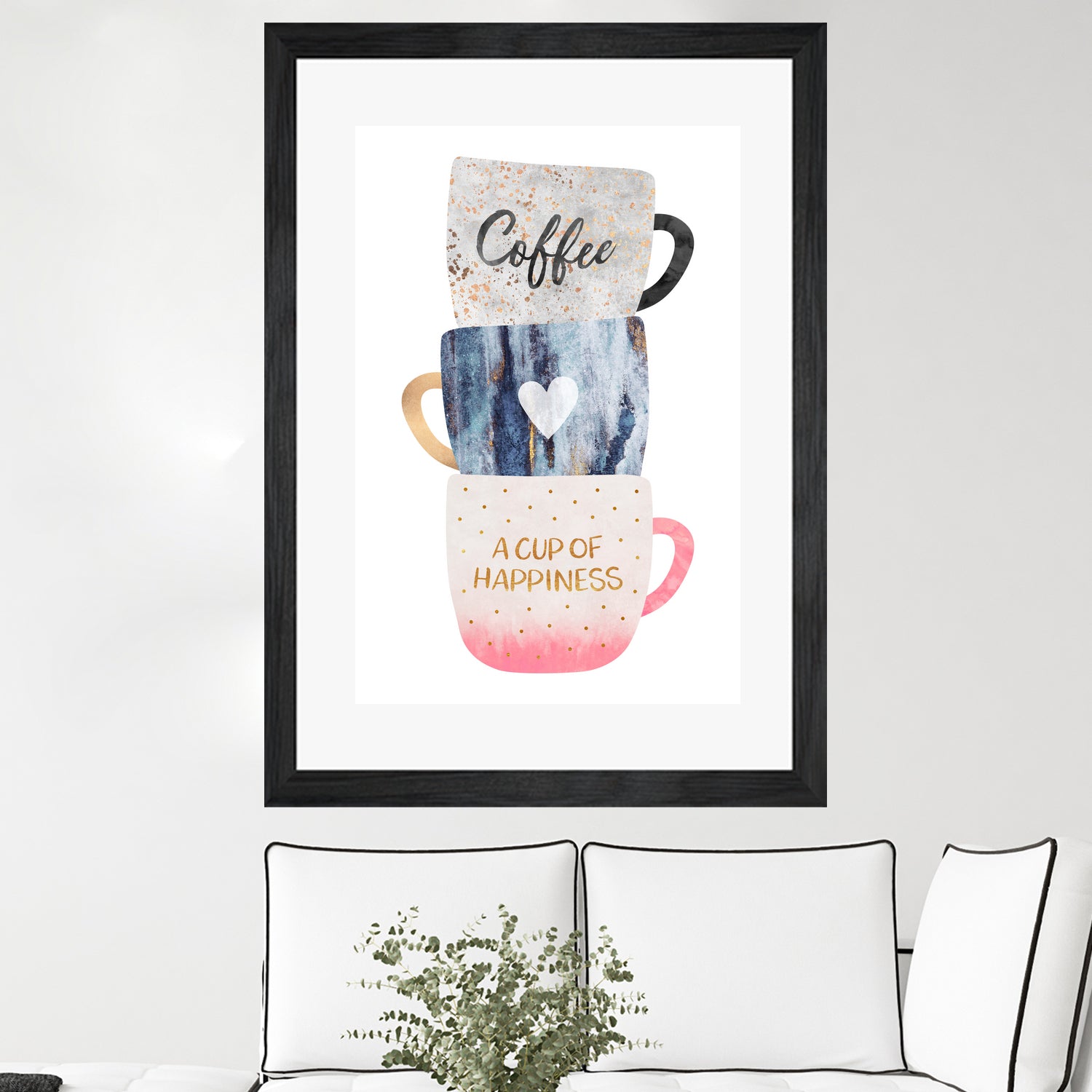 A cup of happiness by Elisabeth Fredriksson on GIANT ART - gray digital painting