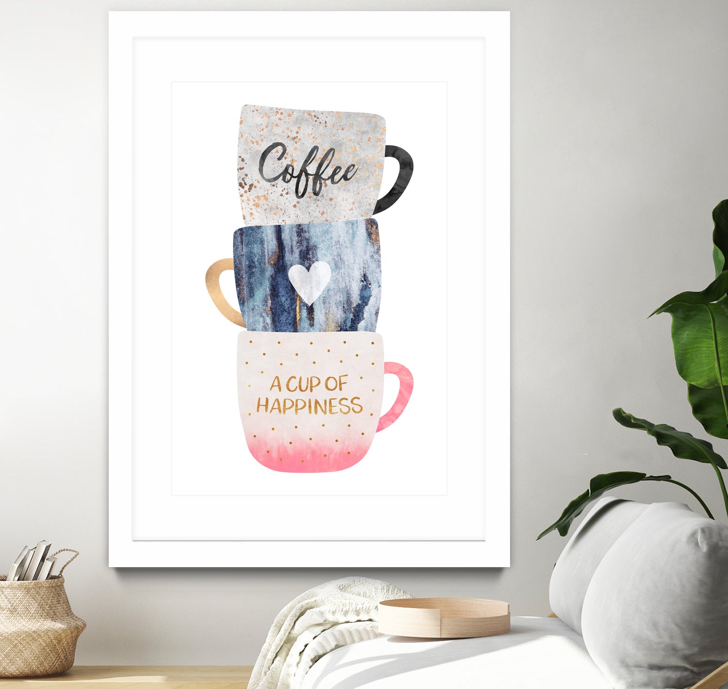 A cup of happiness by Elisabeth Fredriksson on GIANT ART - gray digital painting