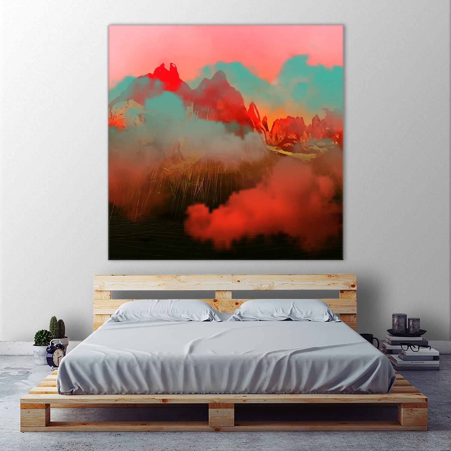 The Background World by Jamison Gish on GIANT ART - orange digital painting