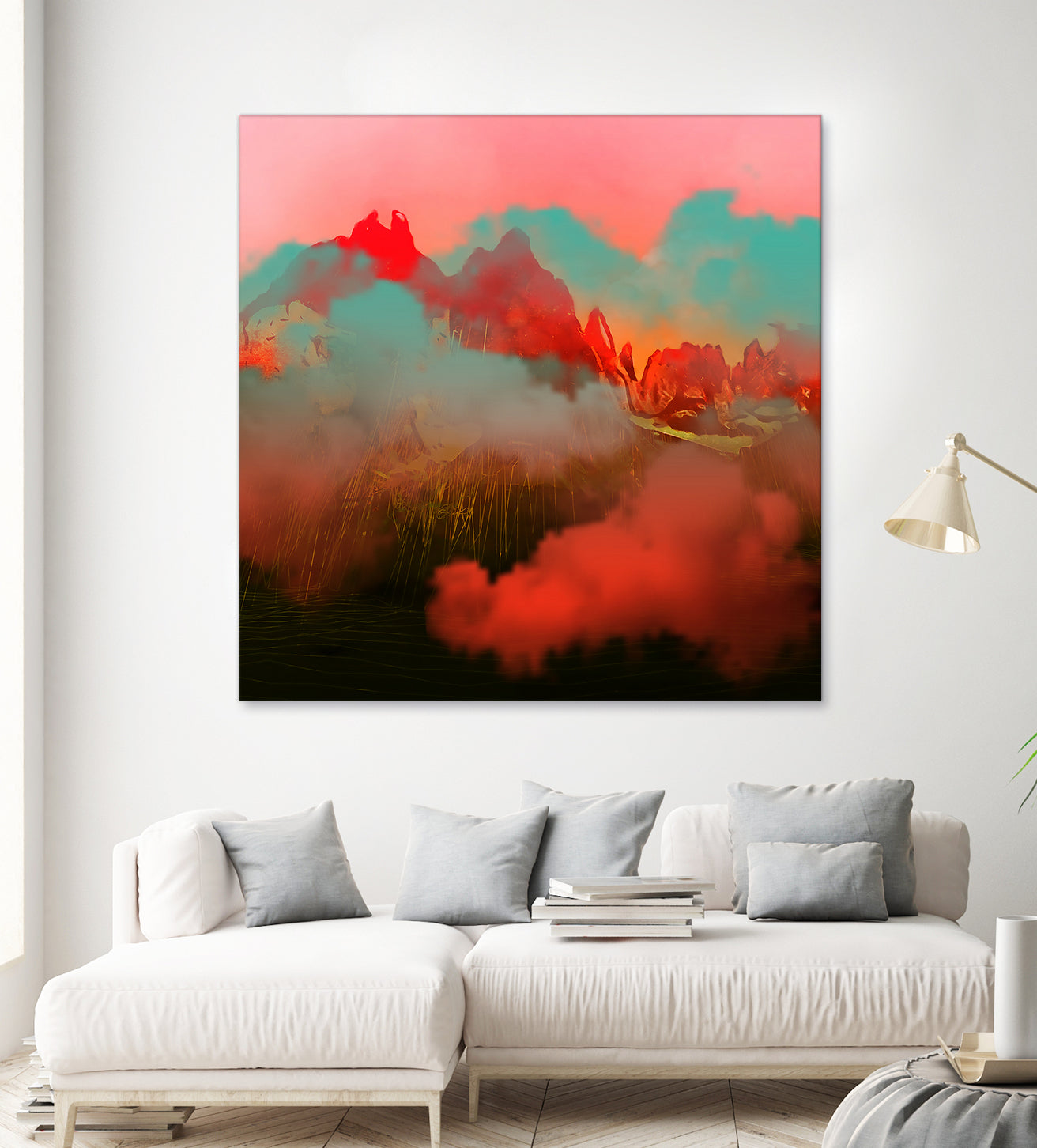 The Background World by Jamison Gish on GIANT ART - orange digital painting