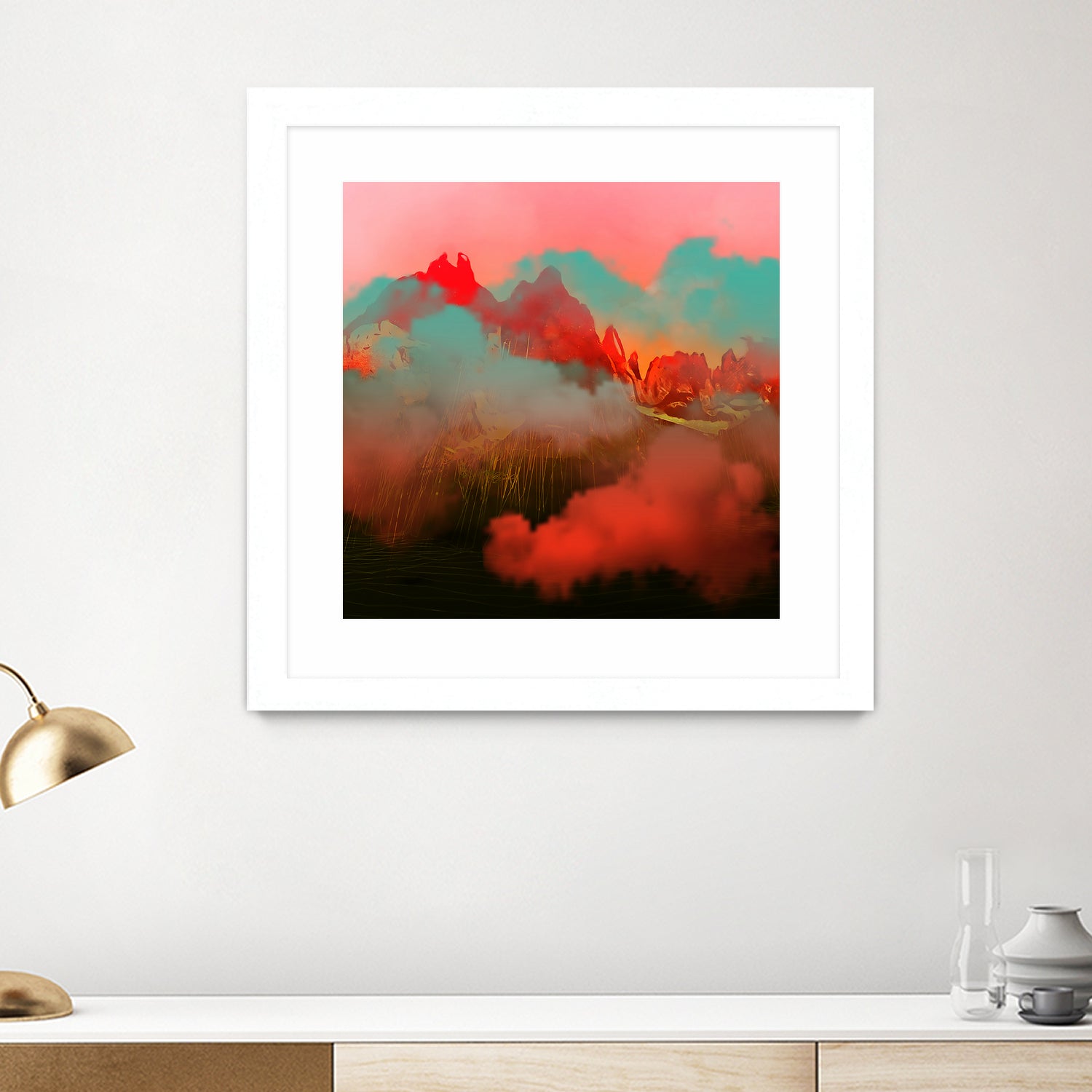 The Background World by Jamison Gish on GIANT ART - orange digital painting