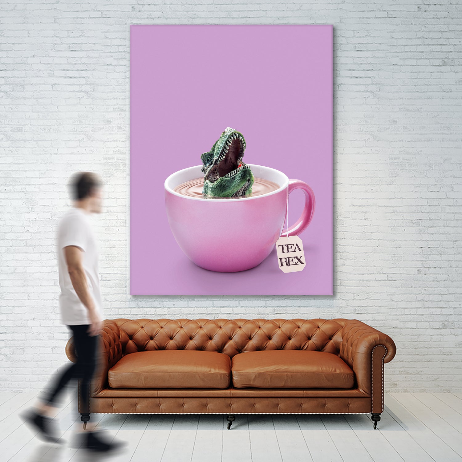 TEA-REX by Jonas Loose on GIANT ART - pink photo manipulation