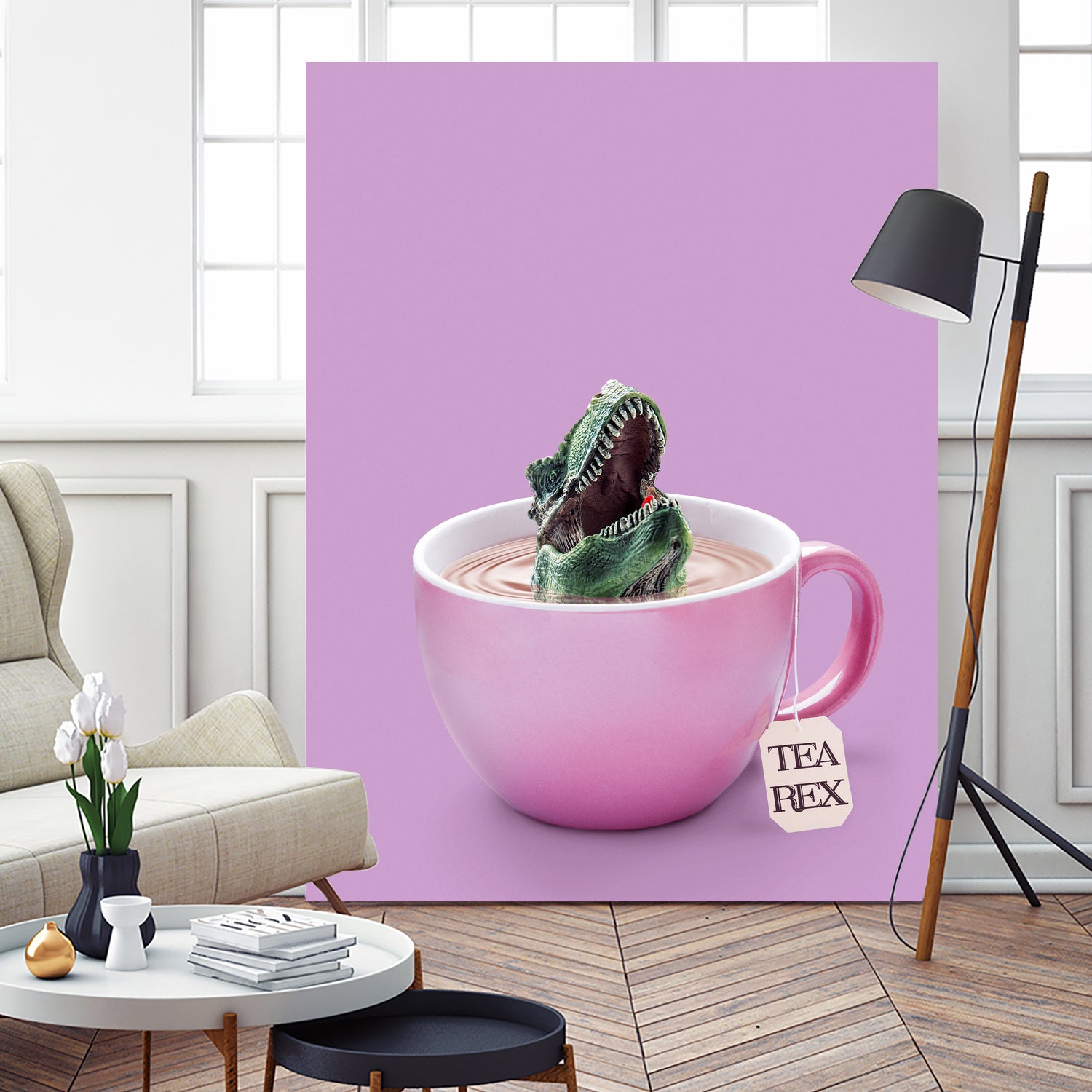 TEA-REX by Jonas Loose on GIANT ART - pink photo manipulation