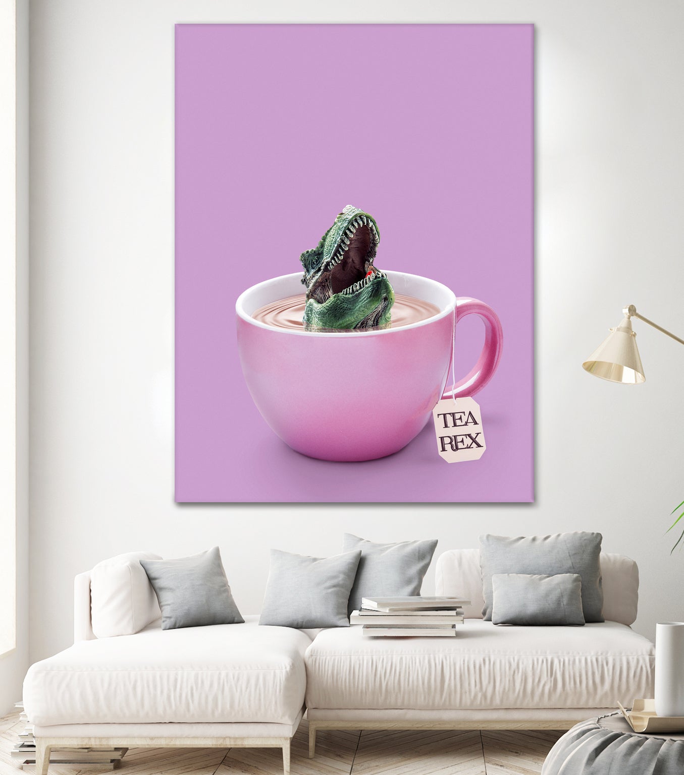 TEA-REX by Jonas Loose on GIANT ART - pink photo manipulation