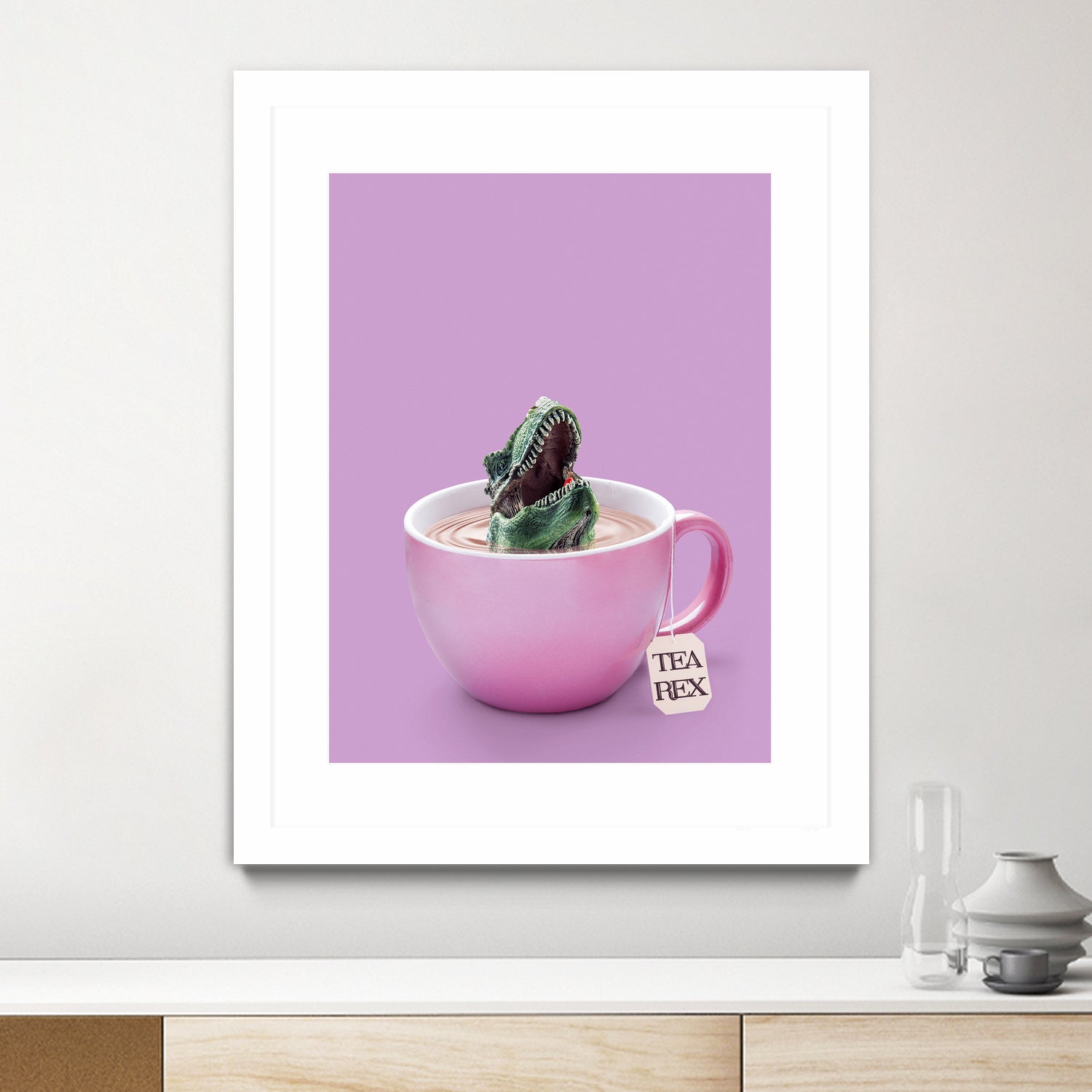 TEA-REX by Jonas Loose on GIANT ART - pink photo manipulation