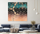 Ombre Dream Cubes by Elisabeth Fredriksson on GIANT ART - orange digital painting