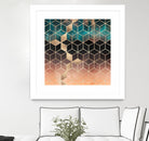 Ombre Dream Cubes by Elisabeth Fredriksson on GIANT ART - orange digital painting