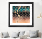 Ombre Dream Cubes by Elisabeth Fredriksson on GIANT ART - orange digital painting