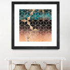 Ombre Dream Cubes by Elisabeth Fredriksson on GIANT ART - orange digital painting