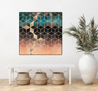 Ombre Dream Cubes by Elisabeth Fredriksson on GIANT ART - orange digital painting