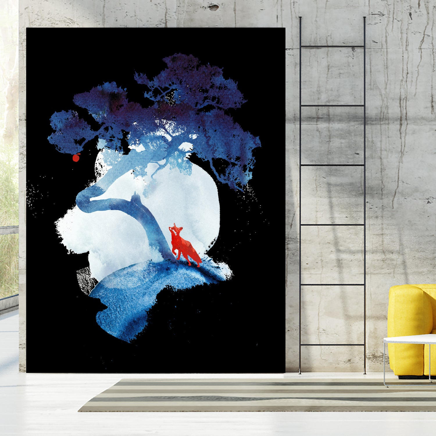 The last apple tree by Robert Farkas on GIANT ART - blue digital painting