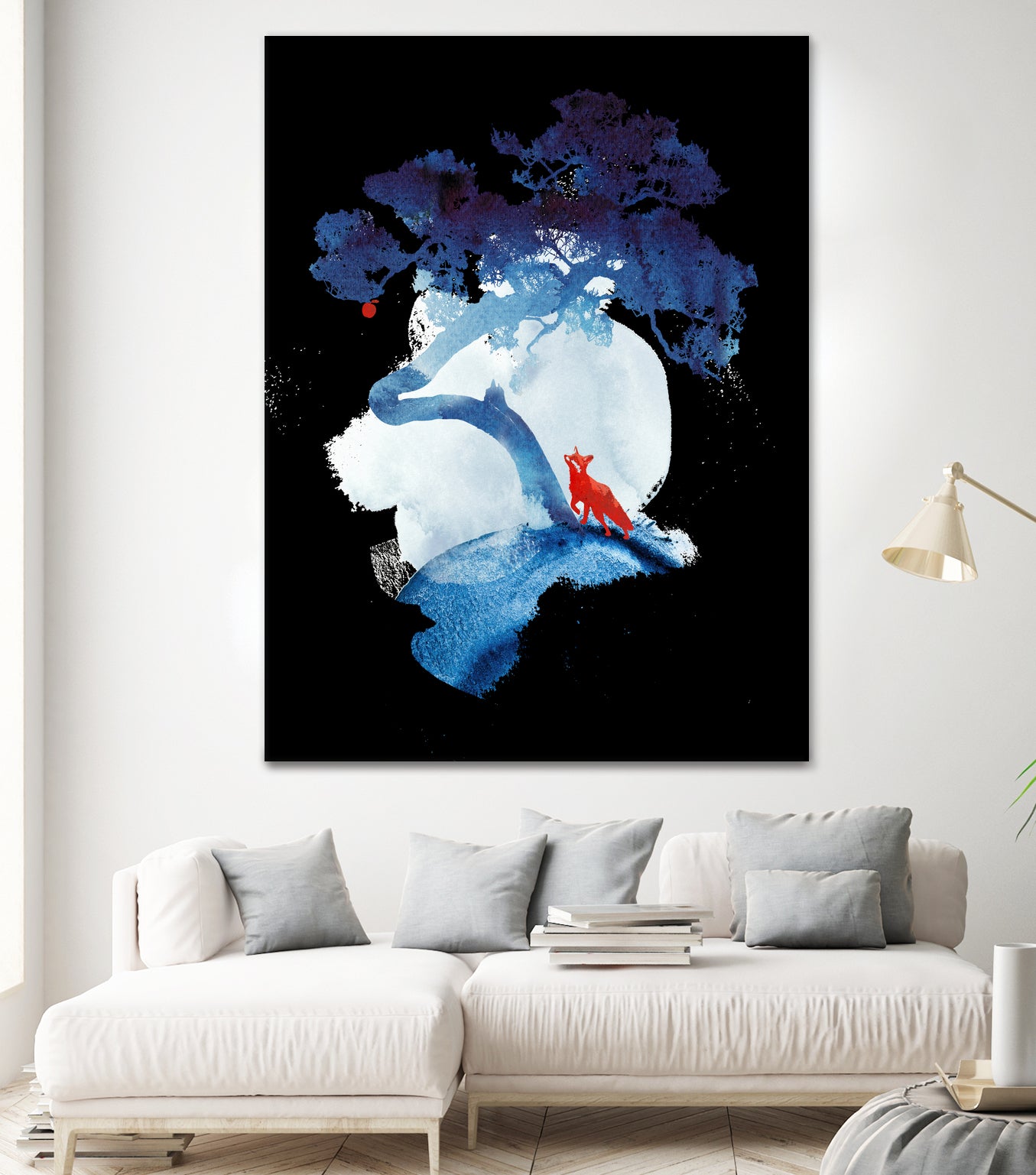 The last apple tree by Robert Farkas on GIANT ART - blue digital painting