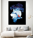 The last apple tree by Robert Farkas on GIANT ART - blue digital painting