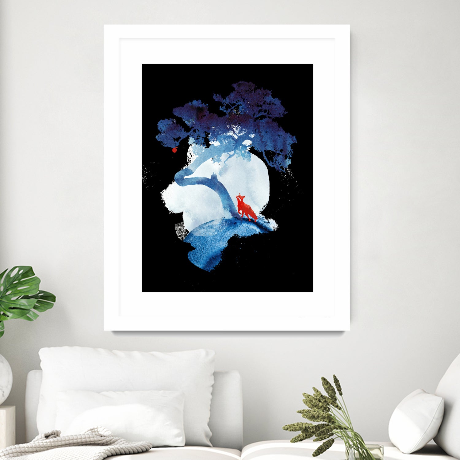 The last apple tree by Robert Farkas on GIANT ART - blue digital painting