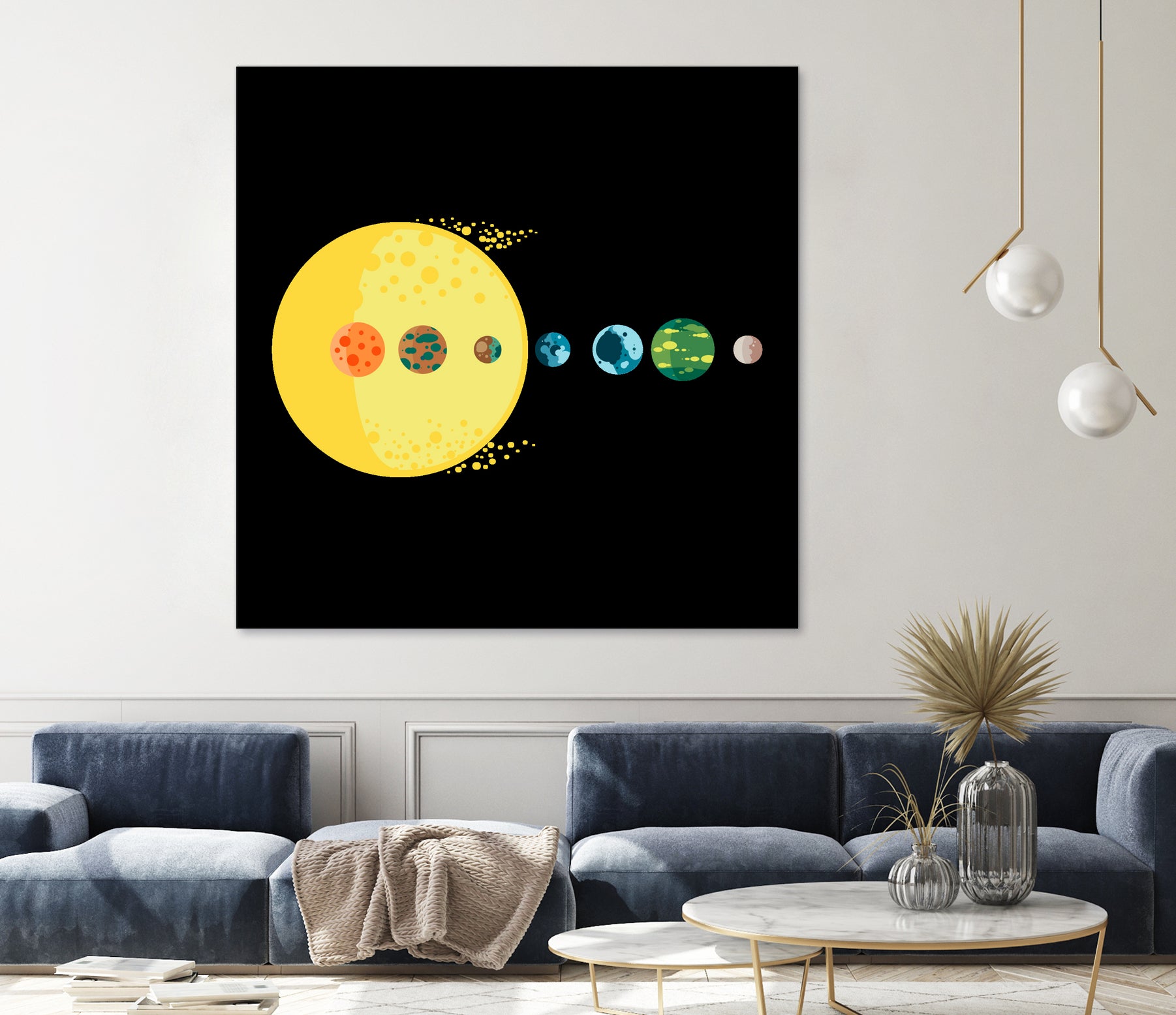 Trappist System by Alessandra Gagliano on GIANT ART - blue vector illustration