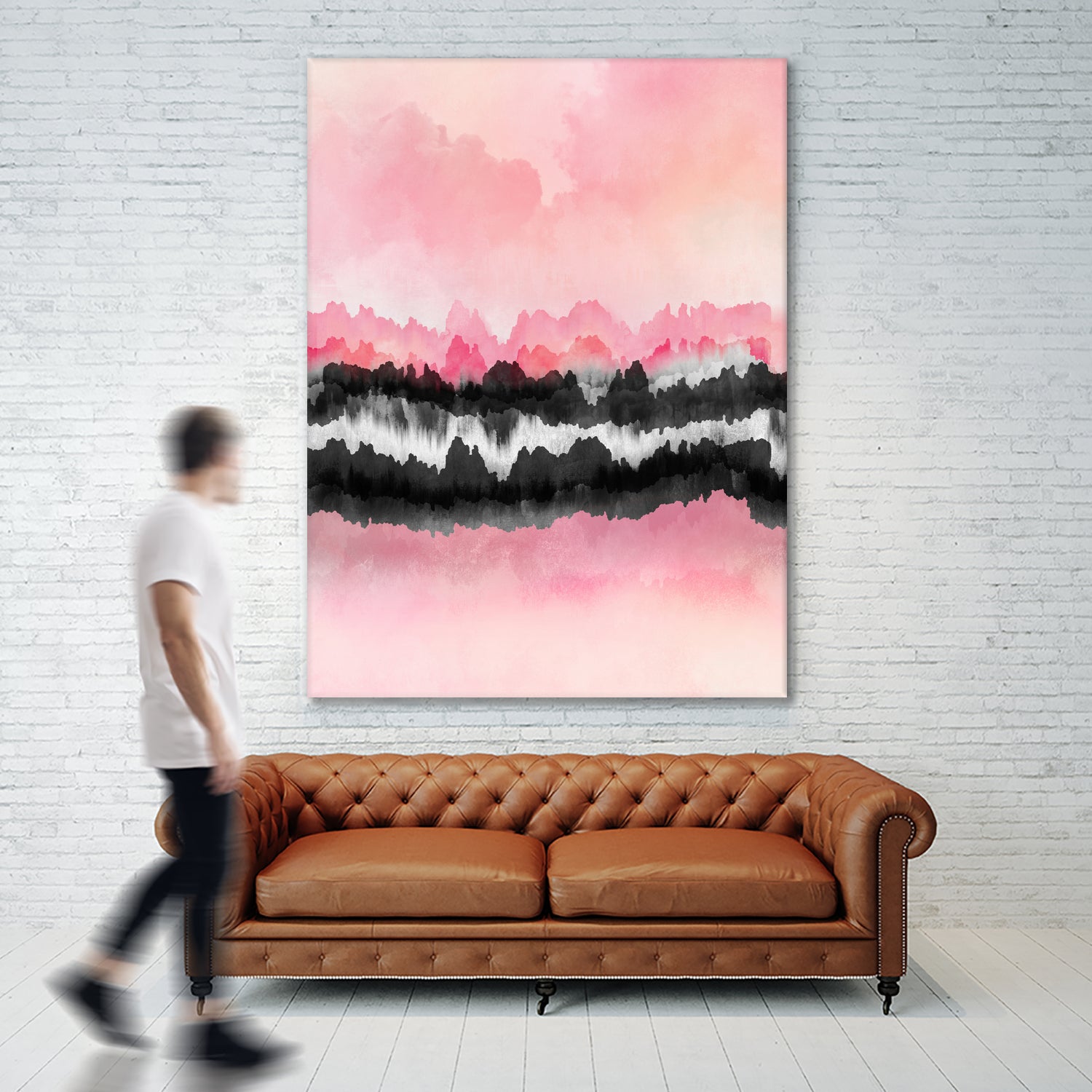 Pink Mountains by Elisabeth Fredriksson on GIANT ART - pink digital painting