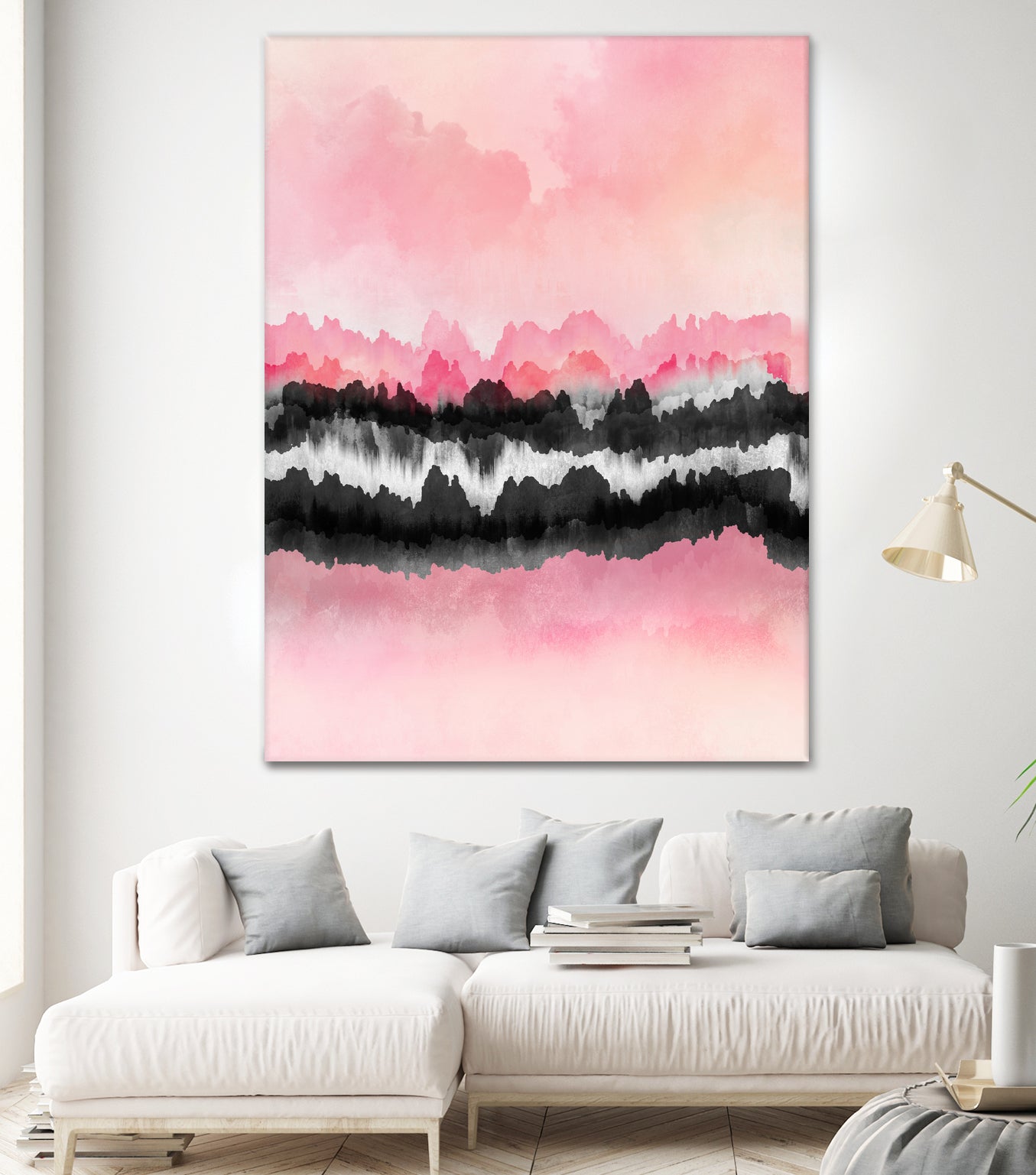 Pink Mountains by Elisabeth Fredriksson on GIANT ART - pink digital painting