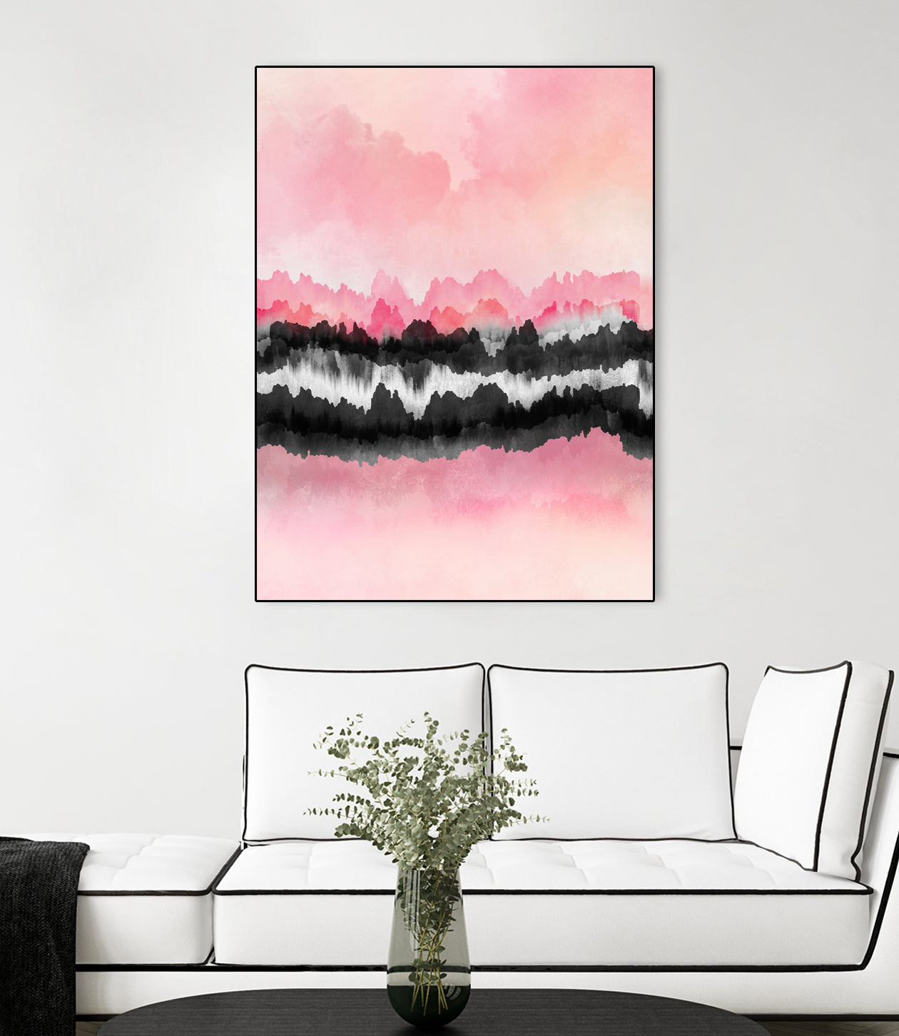 Pink Mountains by Elisabeth Fredriksson on GIANT ART - pink digital painting