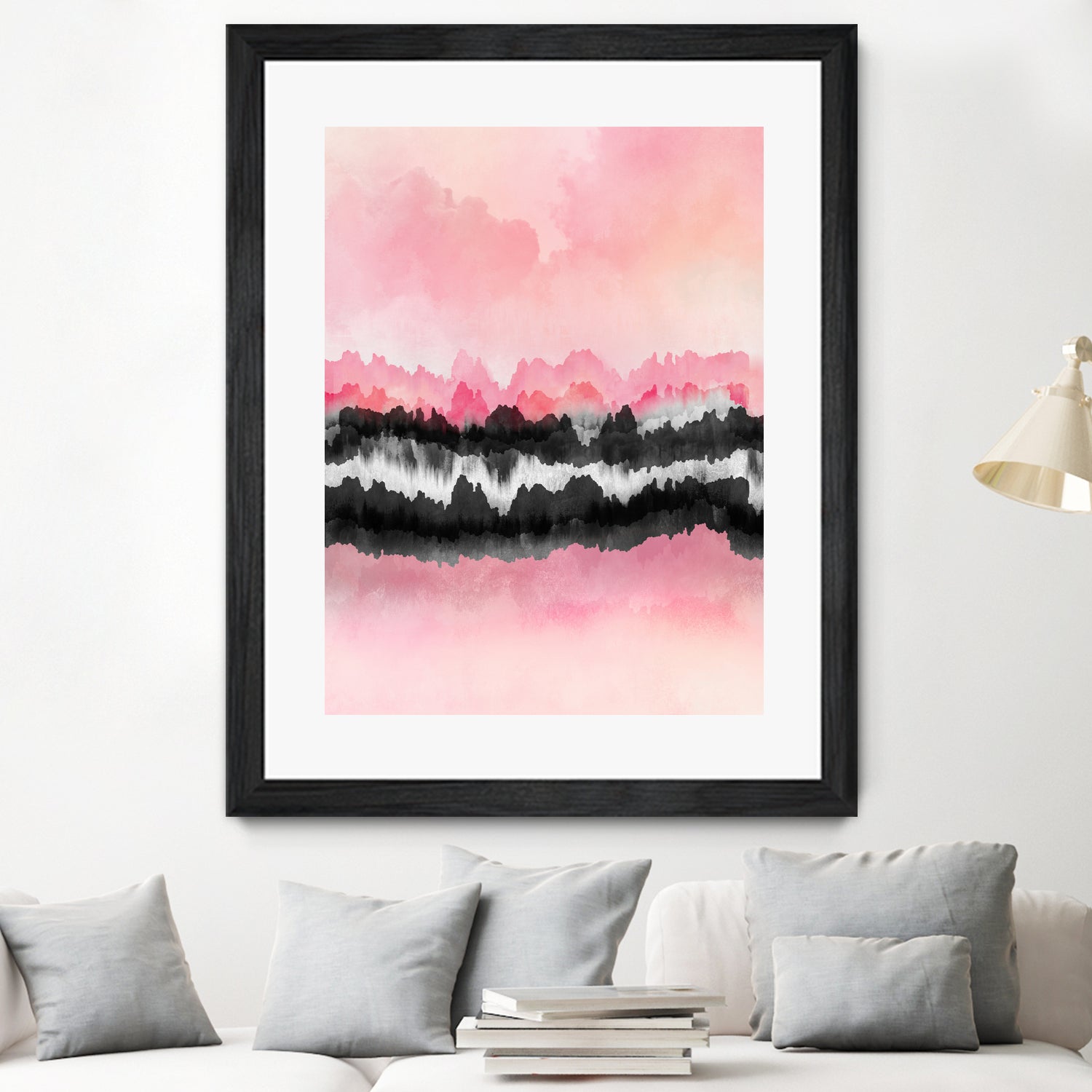 Pink Mountains by Elisabeth Fredriksson on GIANT ART - pink digital painting