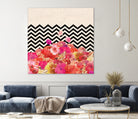 Chevron Flora II by Bianca Green on GIANT ART - red photo illustration