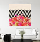 Chevron Flora II by Bianca Green on GIANT ART - red photo illustration