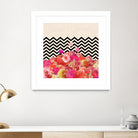 Chevron Flora II by Bianca Green on GIANT ART - red photo illustration