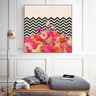 Chevron Flora II by Bianca Green on GIANT ART - red photo illustration