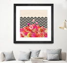 Chevron Flora II by Bianca Green on GIANT ART - red photo illustration