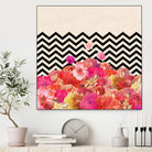 Chevron Flora II by Bianca Green on GIANT ART - red photo illustration