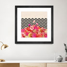 Chevron Flora II by Bianca Green on GIANT ART - red photo illustration