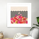 Chevron Flora II by Bianca Green on GIANT ART - red photo illustration