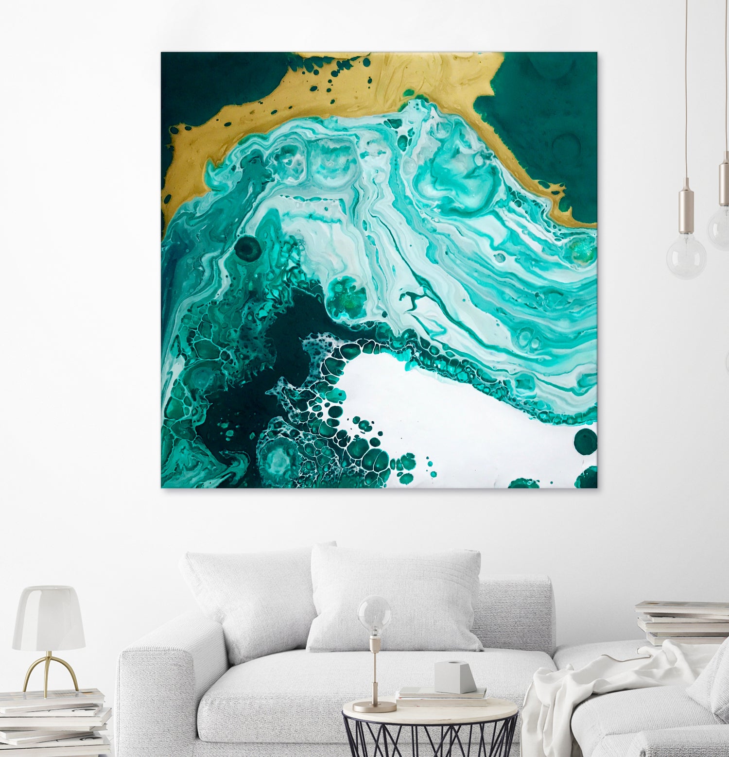 Emerald Coast by L. Renee Jones on GIANT ART - green mixed media