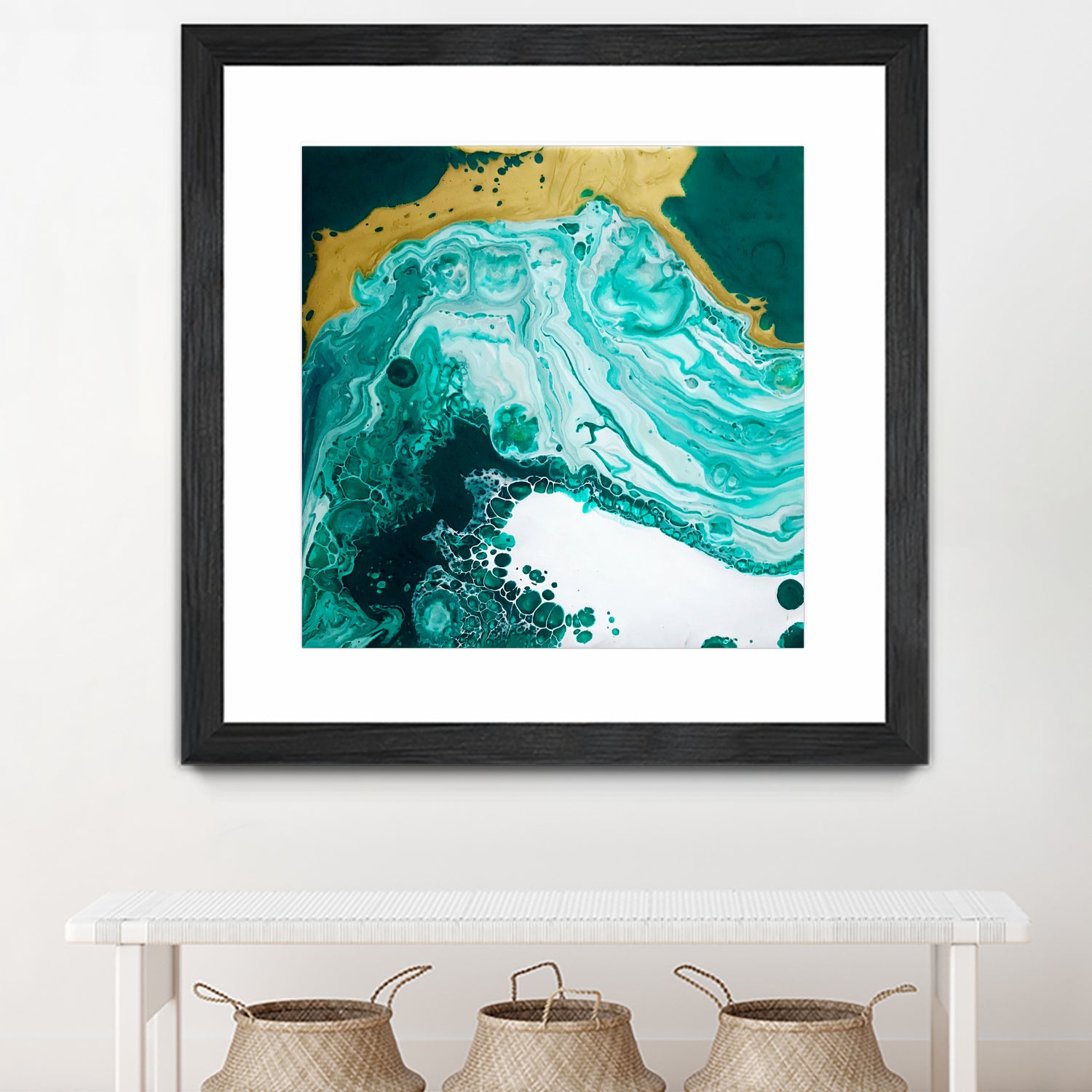 Emerald Coast by L. Renee Jones on GIANT ART - green mixed media