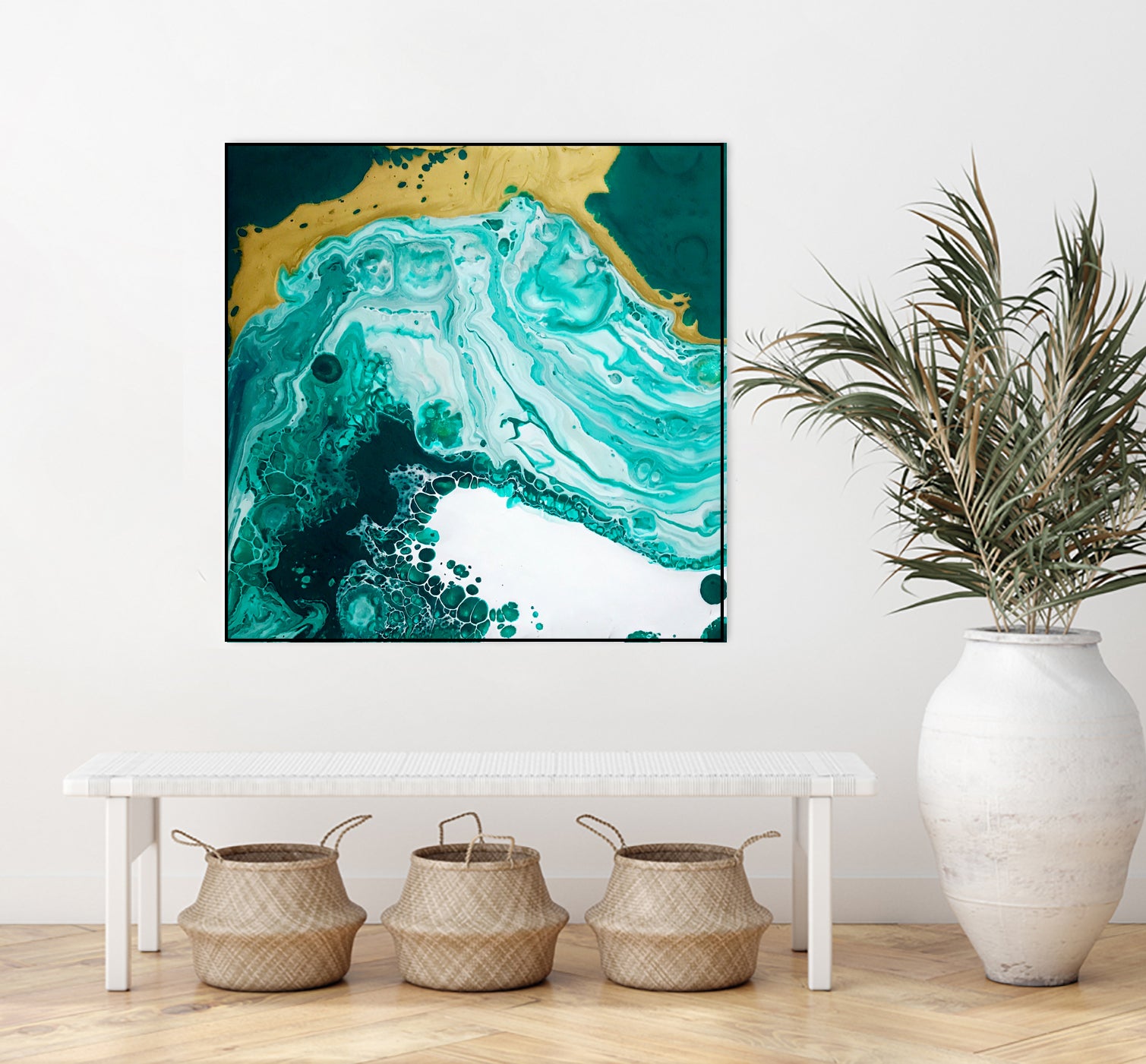 Emerald Coast by L. Renee Jones on GIANT ART - green mixed media