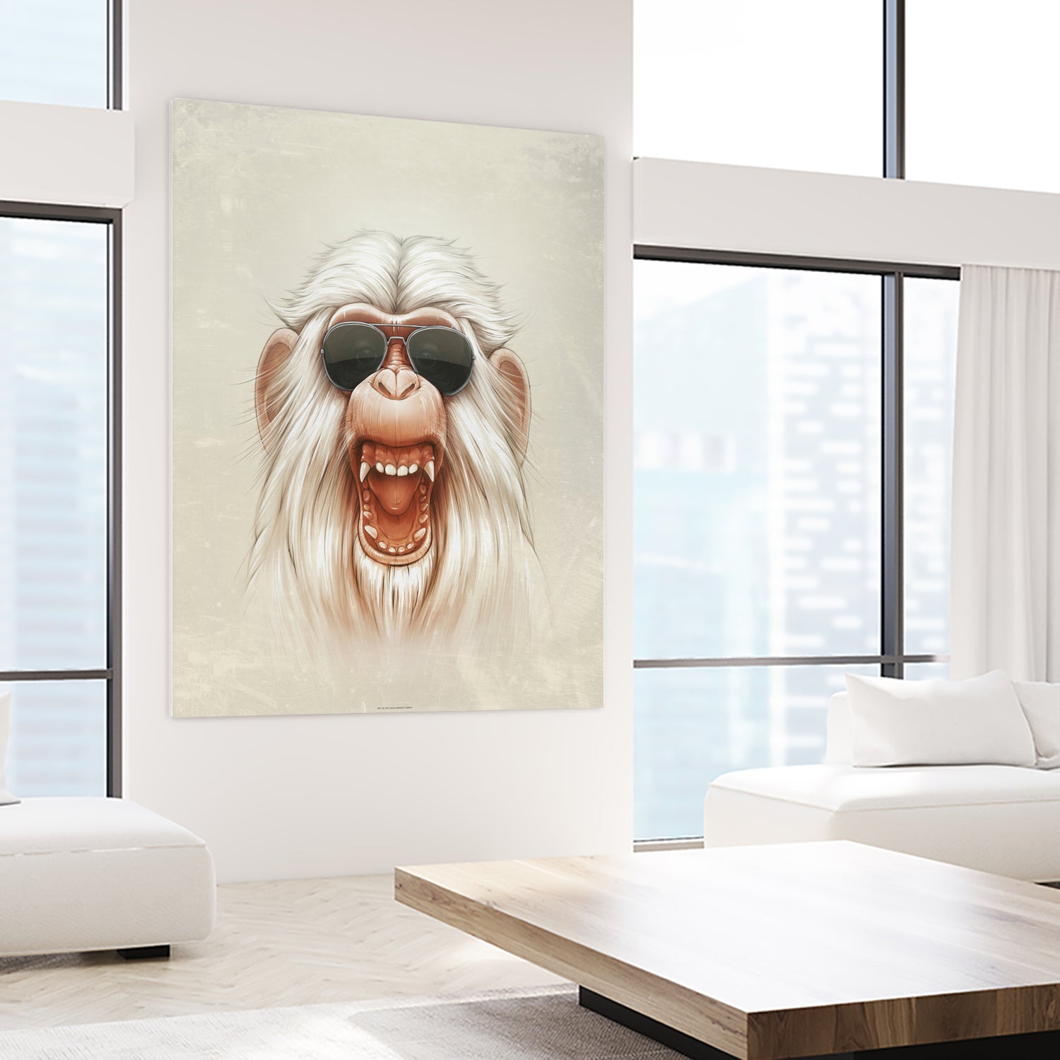 The Great White Angry Monkey by Lukáš Brežák on GIANT ART - white digital painting