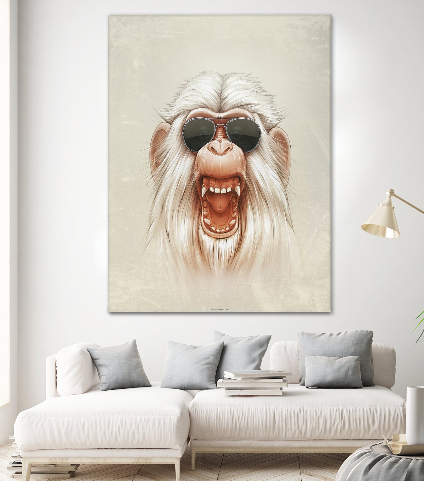 The Great White Angry Monkey by Lukáš Brežák on GIANT ART - white digital painting