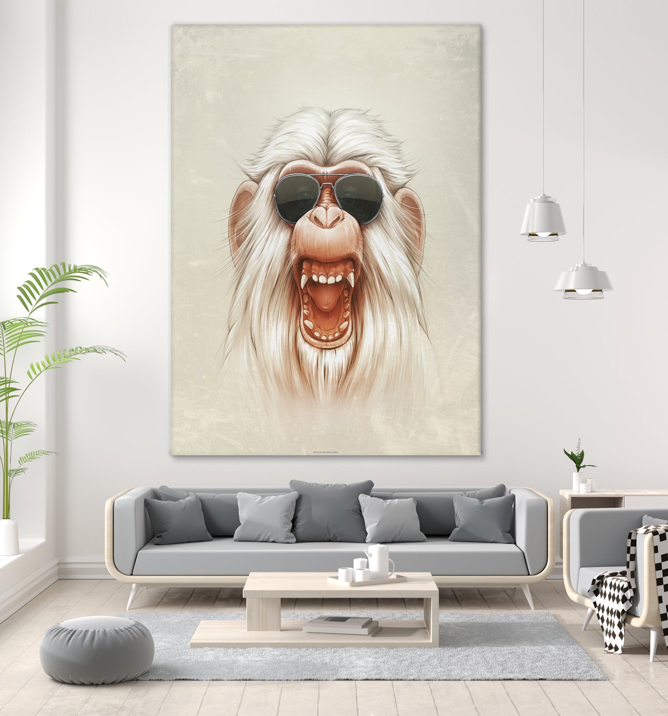 The Great White Angry Monkey by Lukáš Brežák on GIANT ART - white digital painting