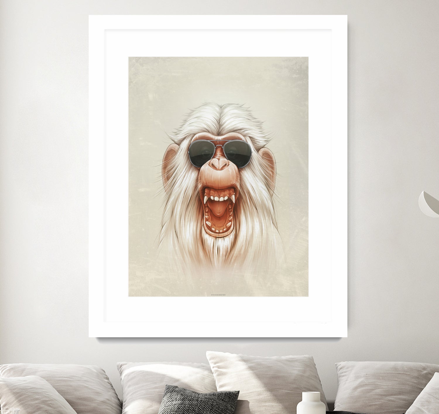 The Great White Angry Monkey by Lukáš Brežák on GIANT ART - white digital painting