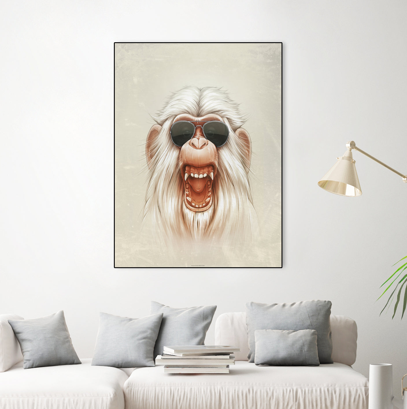 The Great White Angry Monkey by Lukáš Brežák on GIANT ART - white digital painting