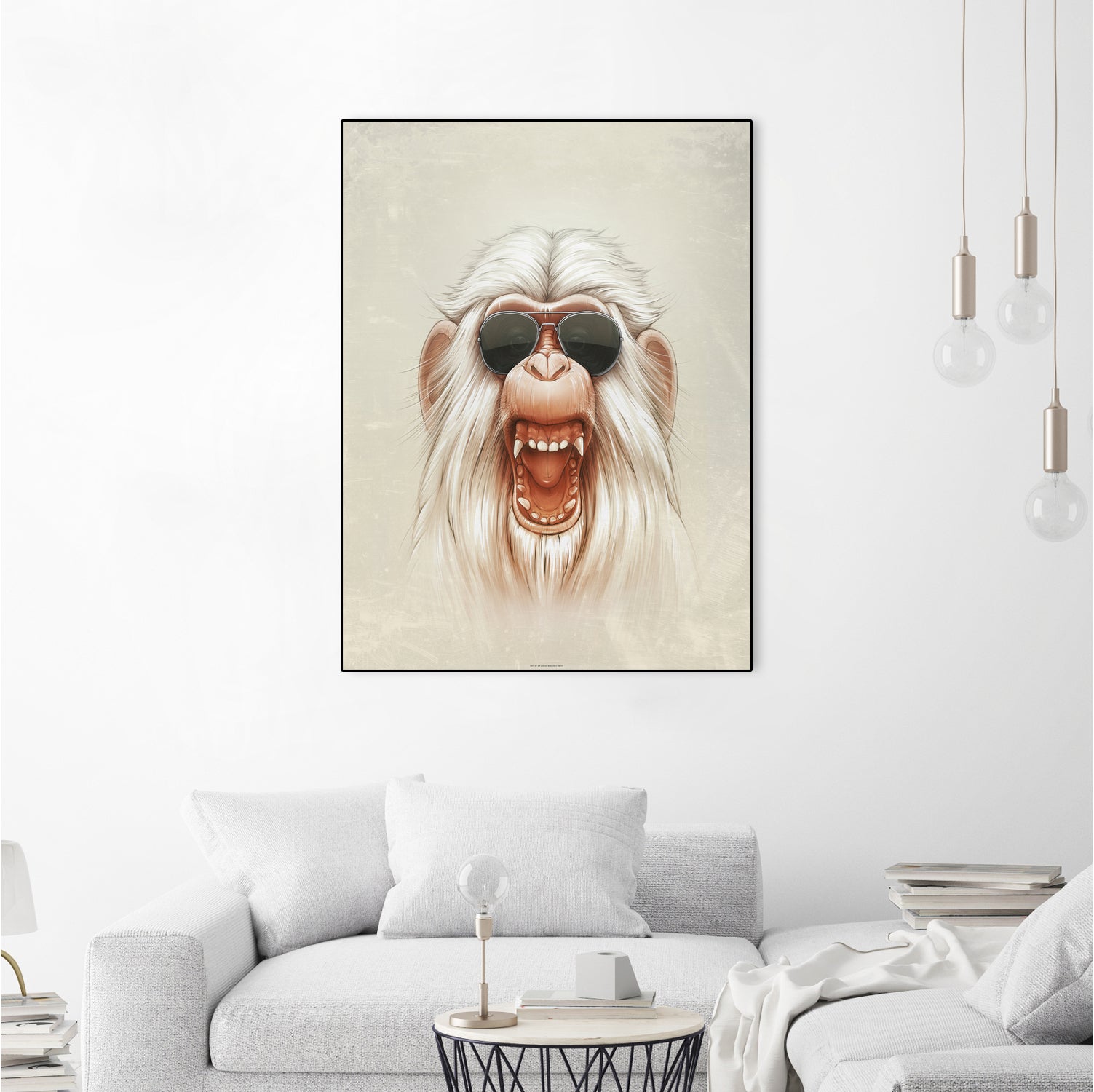 The Great White Angry Monkey by Lukáš Brežák on GIANT ART - white digital painting