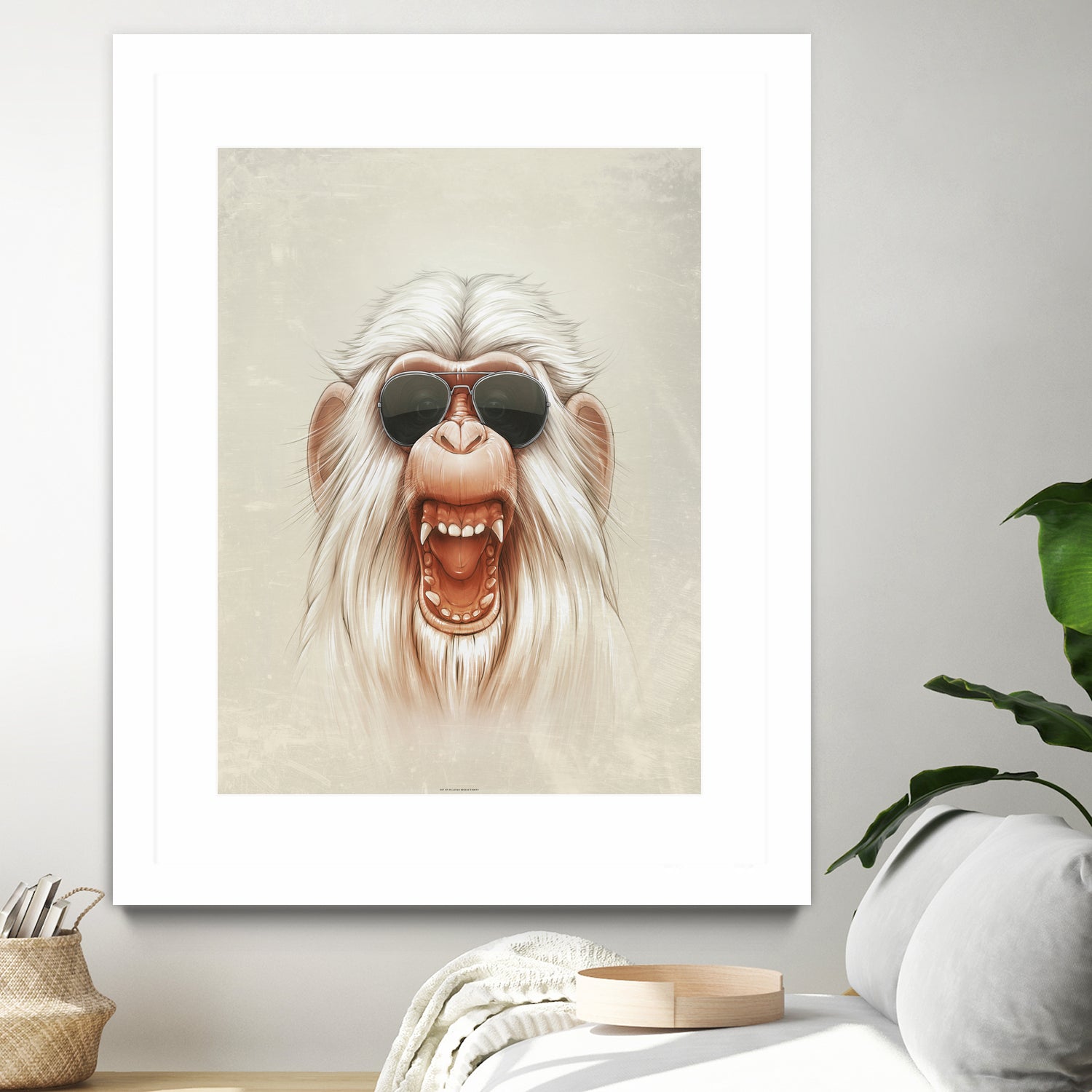 The Great White Angry Monkey by Lukáš Brežák on GIANT ART - white digital painting