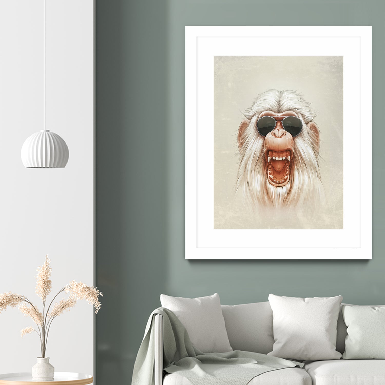 The Great White Angry Monkey by Lukáš Brežák on GIANT ART - white digital painting